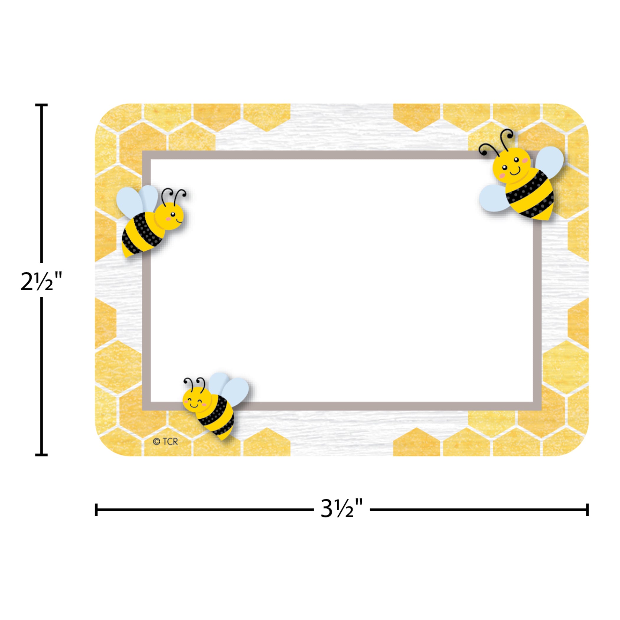 Buzzing Bees Name Tags/Labels - Multi-Pack, 3-1/2" x 2-1/2", Pack of 36