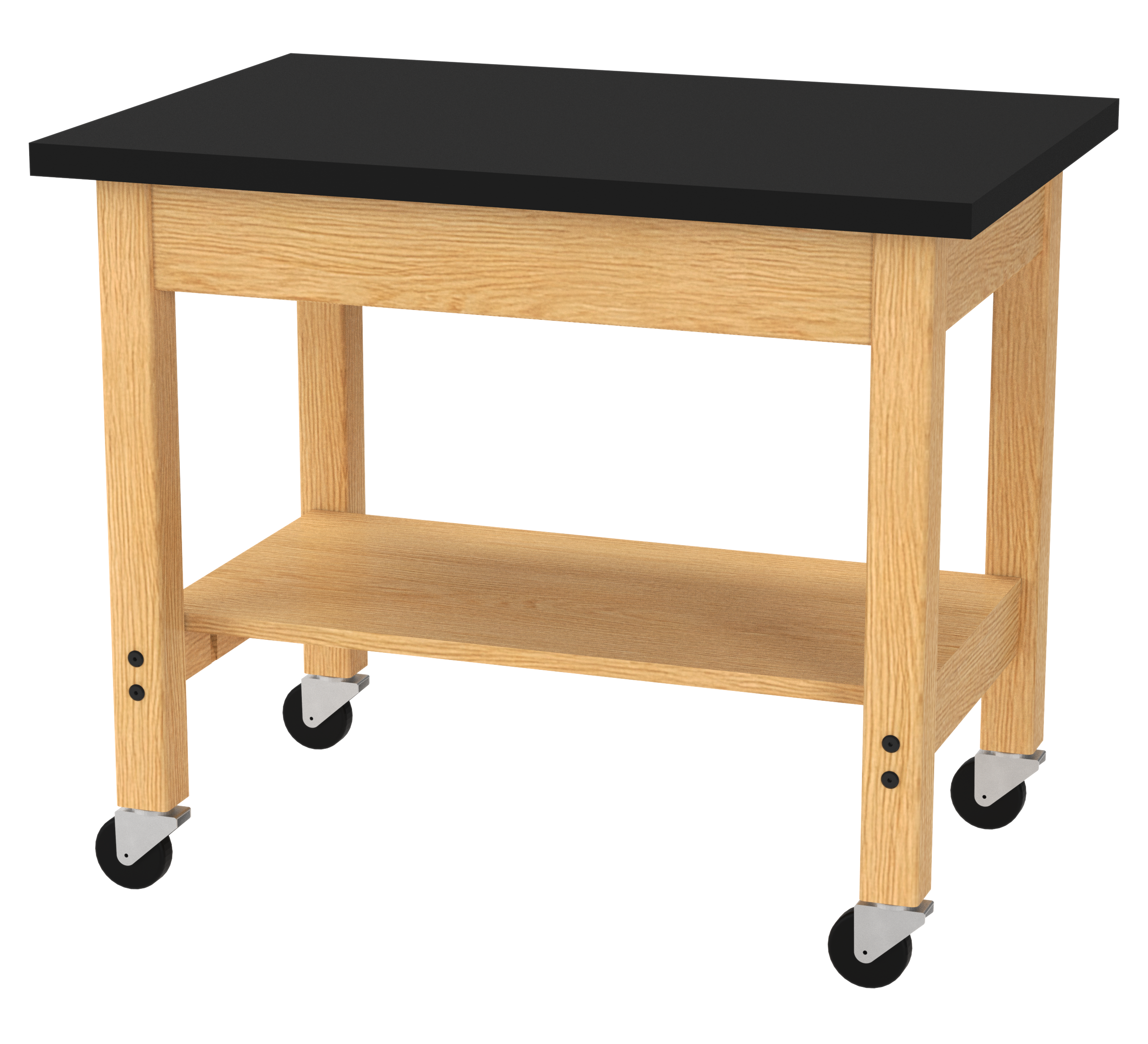 Access Demo Cart - Red Oak, 36"W x 24"D x 30-1/4"H