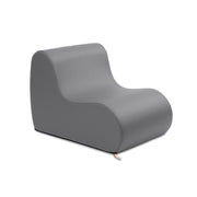 Jaxx Midtown Small Classroom Soft Foam Chair - Premium Vinyl Cover, Charcoal