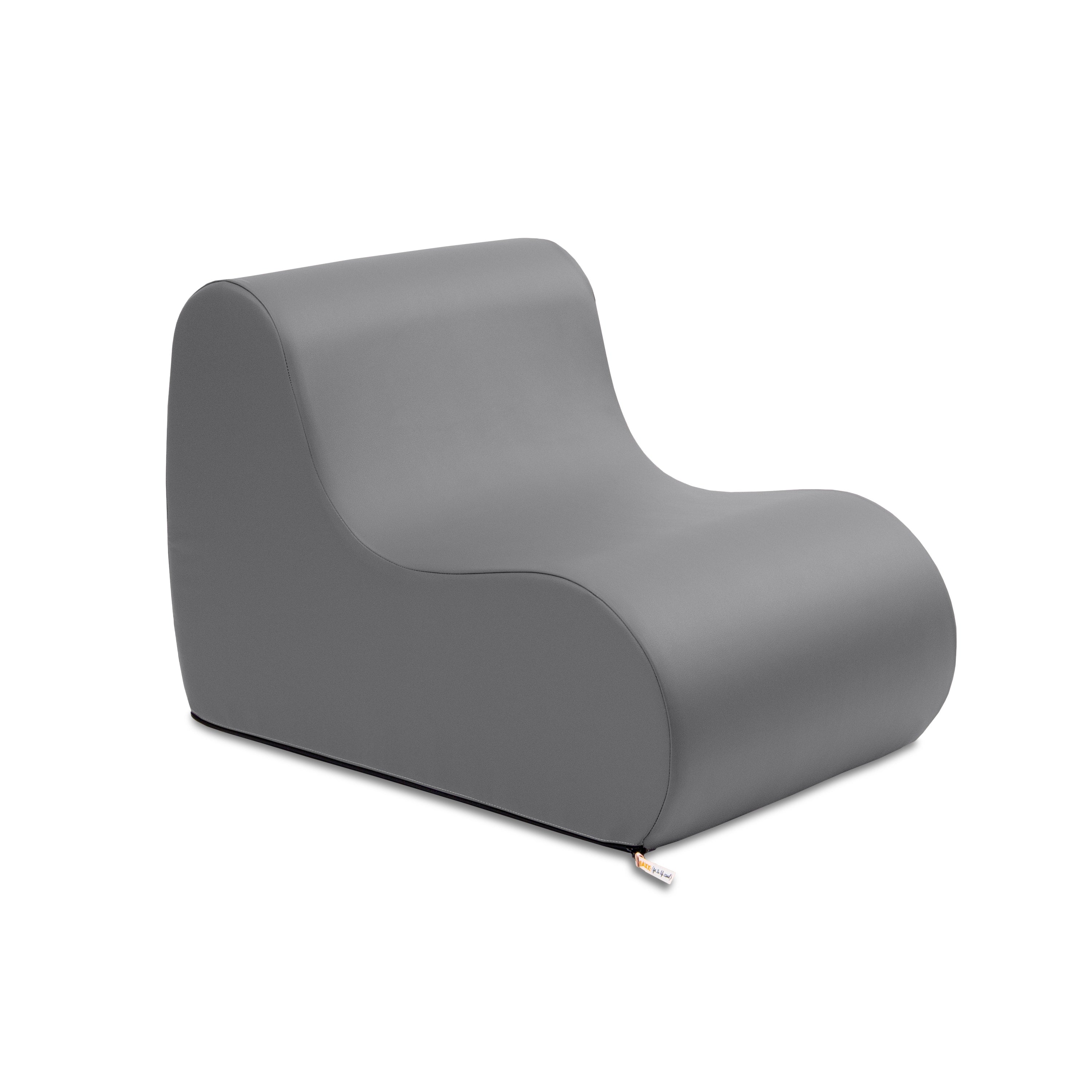 Jaxx Midtown Small Classroom Soft Foam Chair - Premium Vinyl Cover, Charcoal