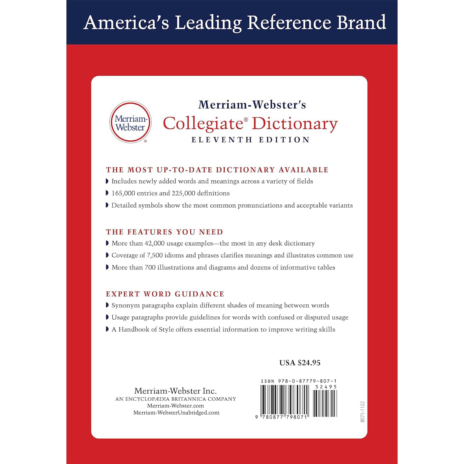 Collegiate® Dictionary, Eleventh Edition, Laminated Hardcover
