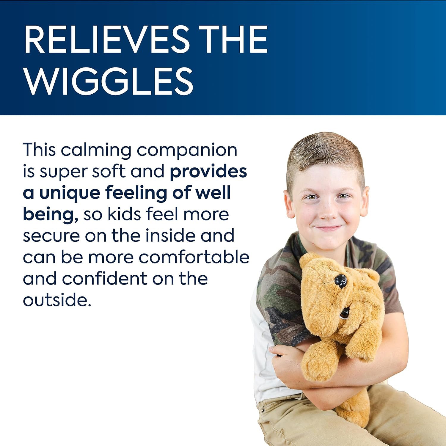 Happy Hugs Sensory Weighted Plush Bulldog