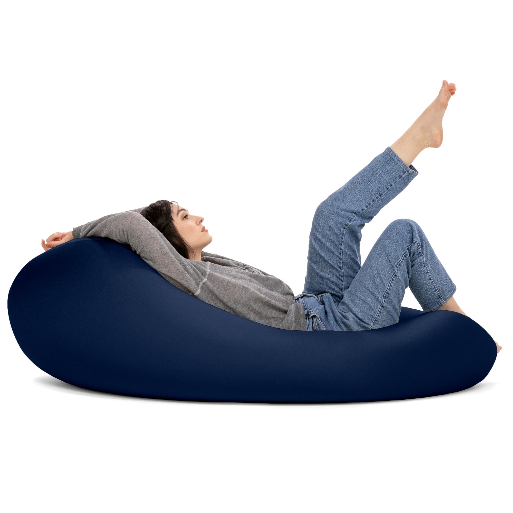 Nimbus Spandex Bean Bag Chair, Large, Navy