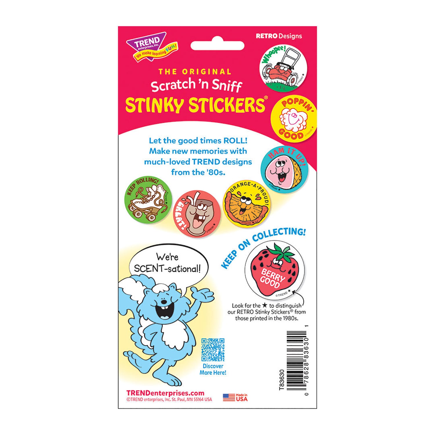Great Catch/Pigskin Scent Retro Scratch 'n Sniff Stinky Stickers®, 24 ct.