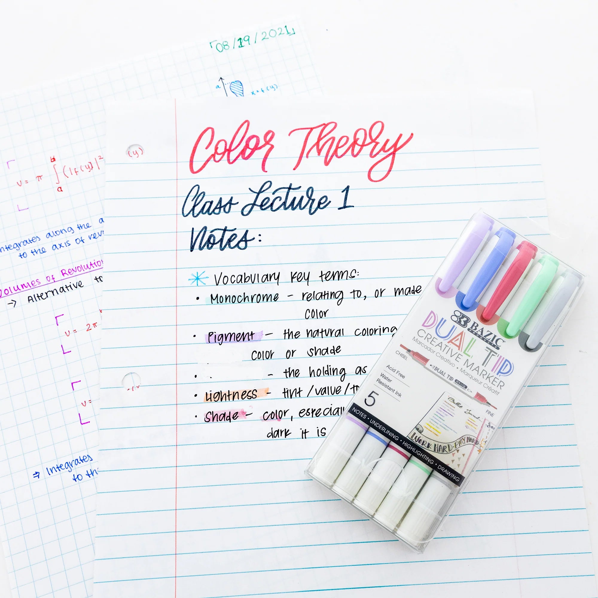 Dual-Tip Creative Markers, 5 Colors