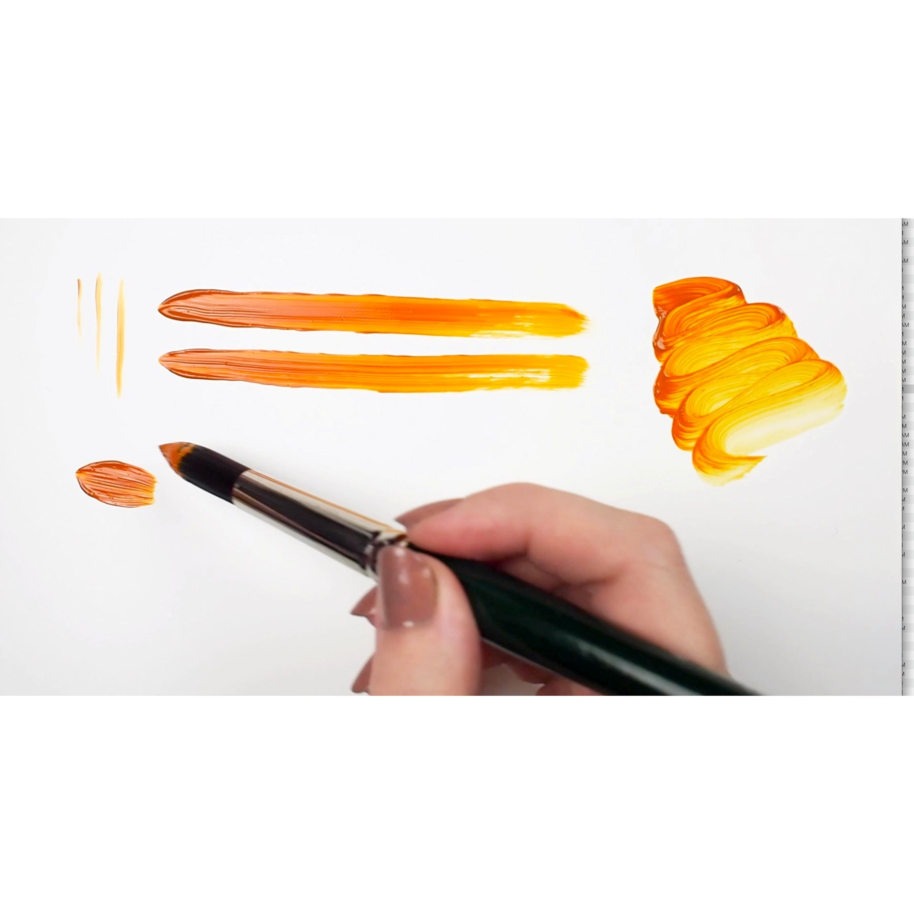 Ruby Satin Long Rounds, 7 Brushes