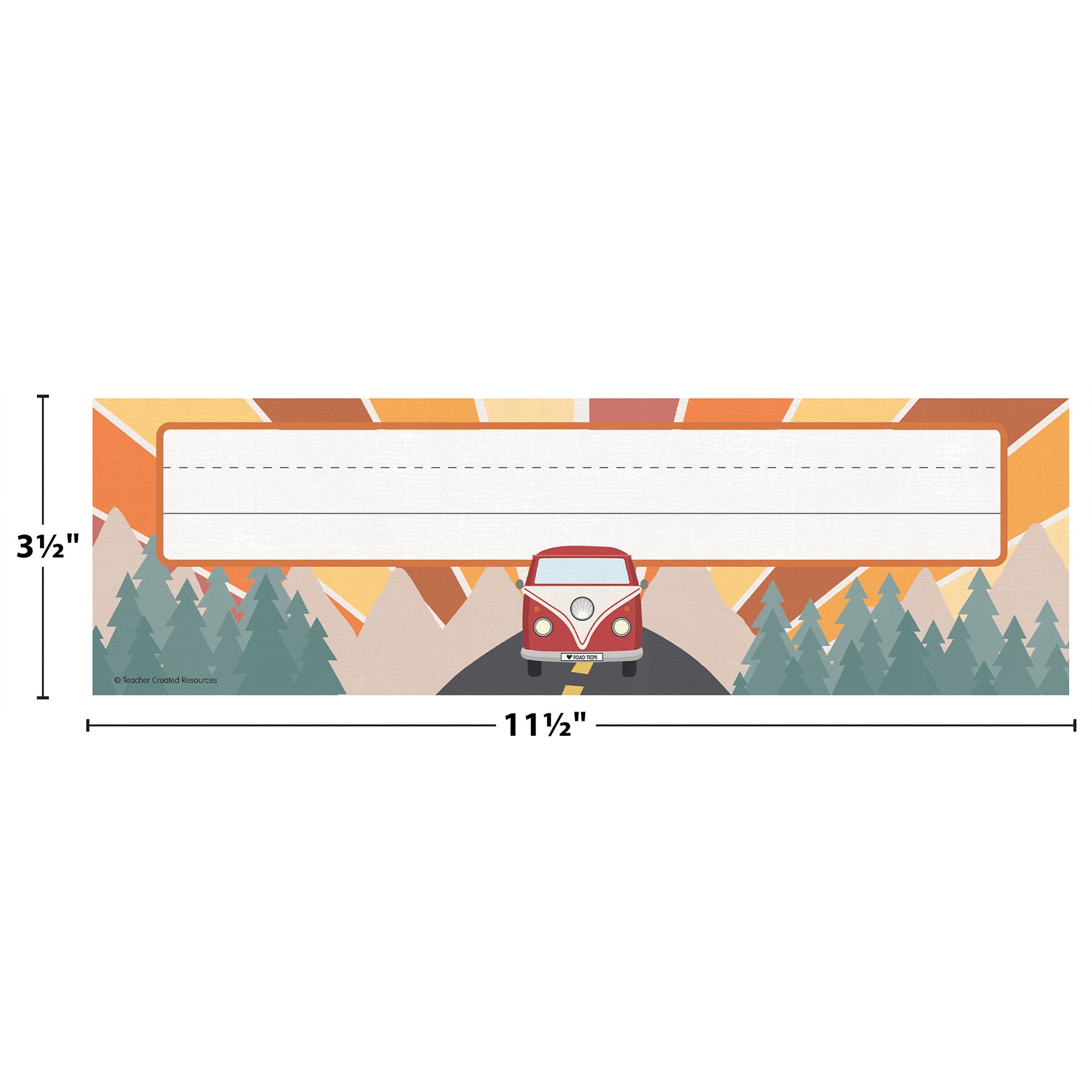 Moving Mountains Road Trip Flat Name Plates, Pack of 36