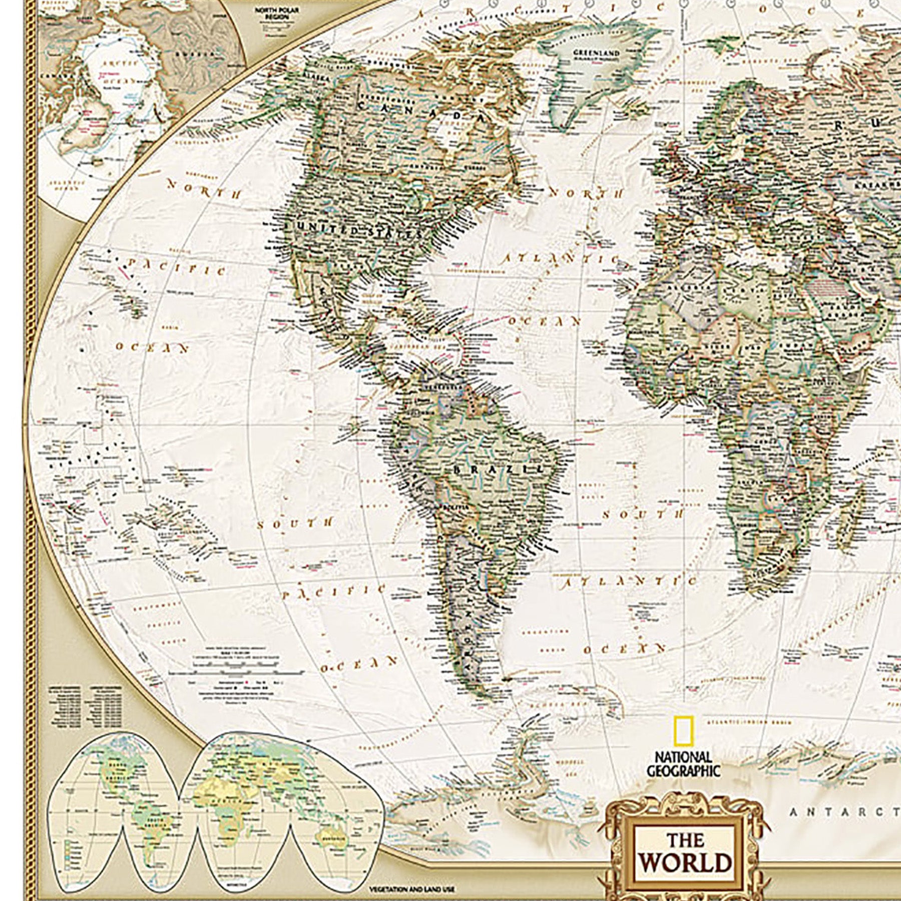 World Executive Map, Mural, 110" x 76.5"