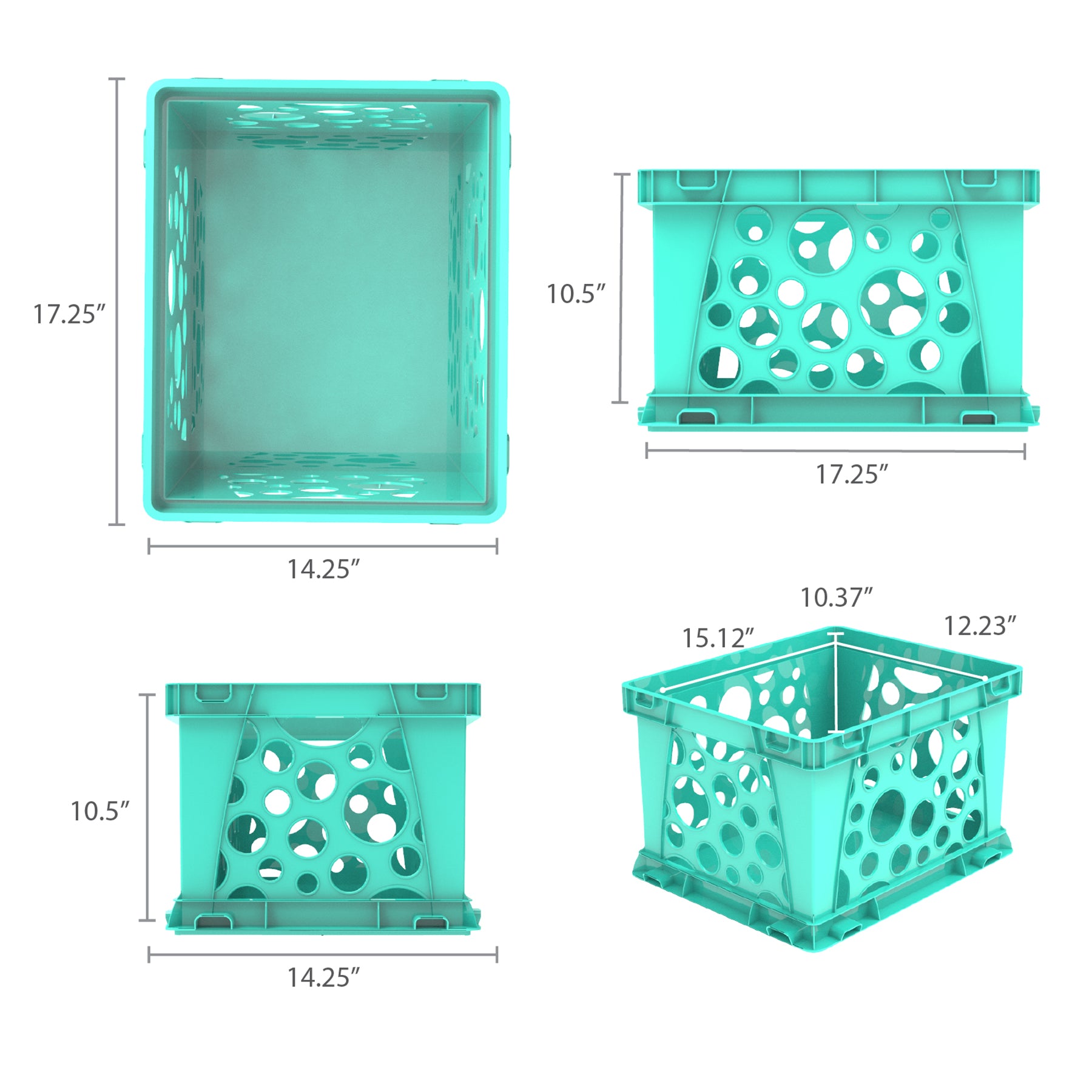 Large File Crate, Teal