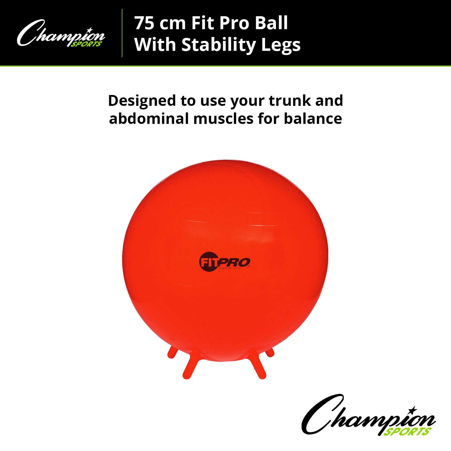 FitPro Ball with Stability Legs, 75cm
