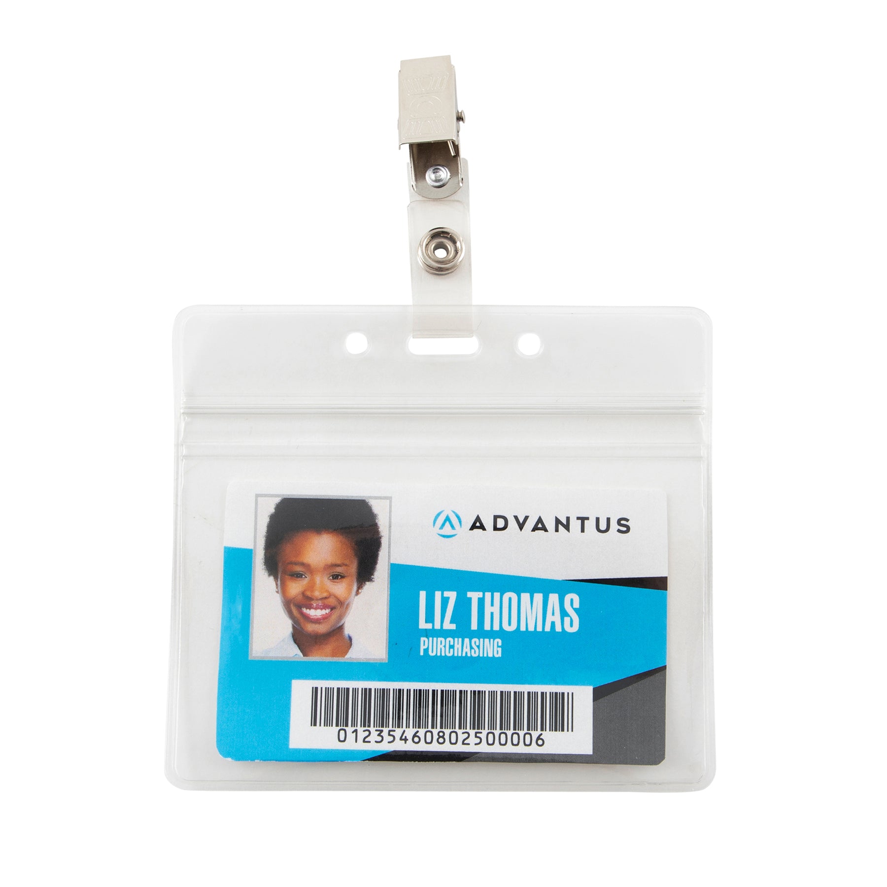 Re-sealable Badge Holders, Horizontal, Frosted