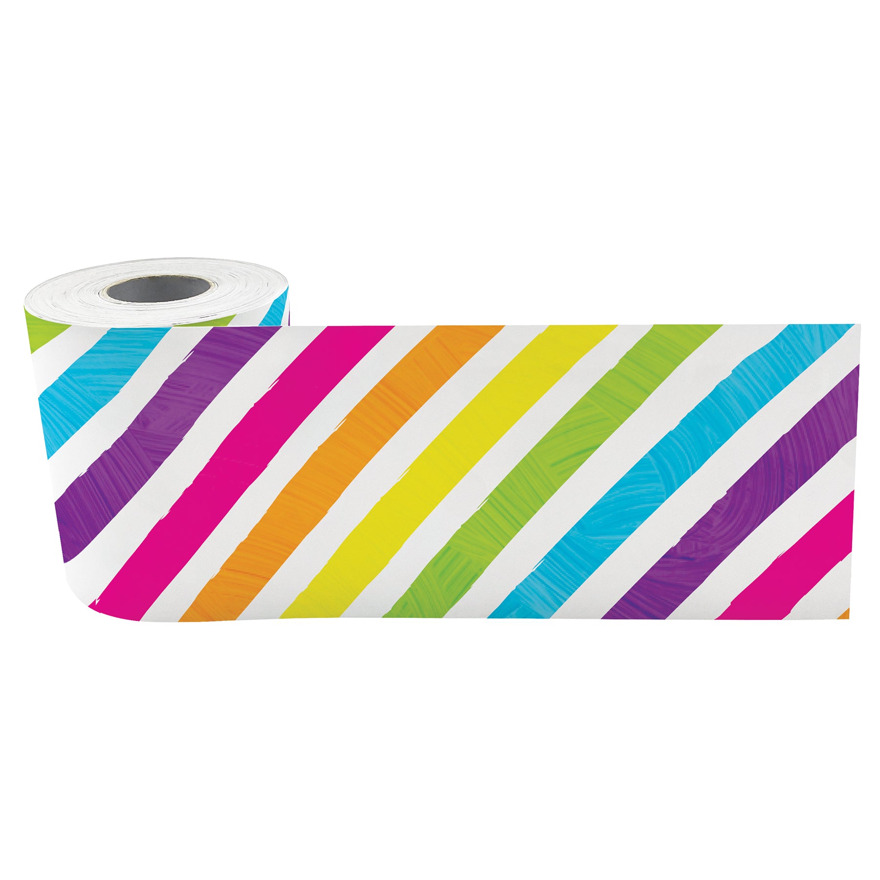 Brights 4Ever Stripes Straight Rolled Border Trim, 50 Feet