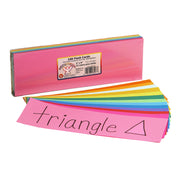 Flash Cards, 3"x8.75", 100 cards, 8 each of 12 colors + White