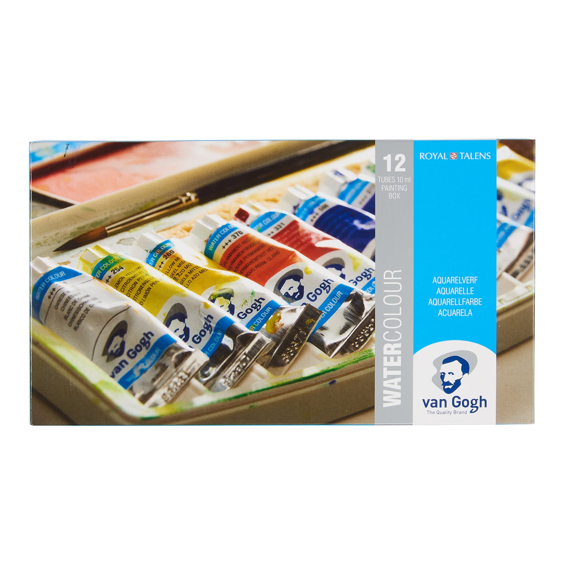 Watercolor Plastic Pocket Box, 12x10mL, General Selection