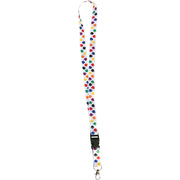 Colorful Paw Prints Lanyard