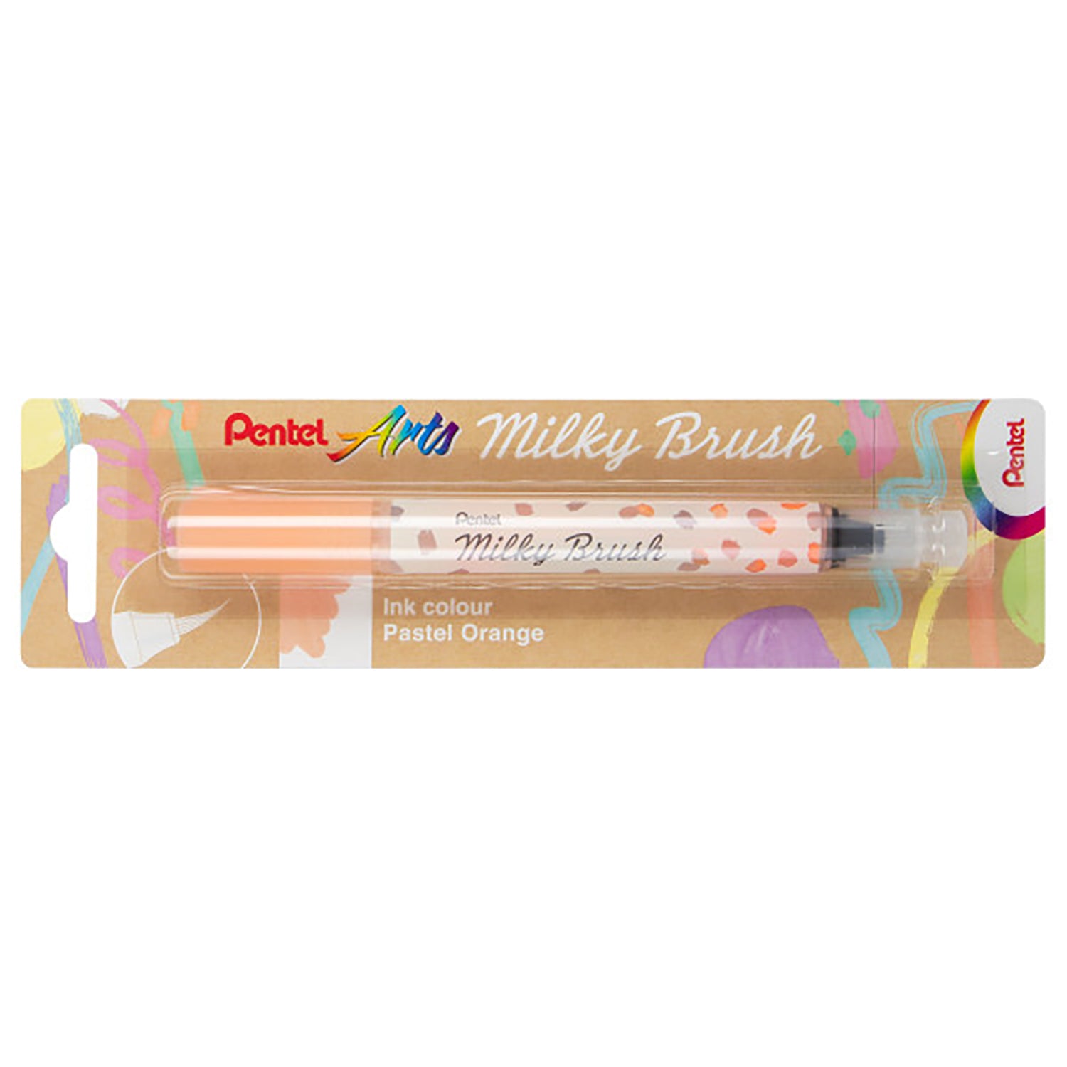 Milky Brush Pen, Pale Orange Ink, 1-Pack