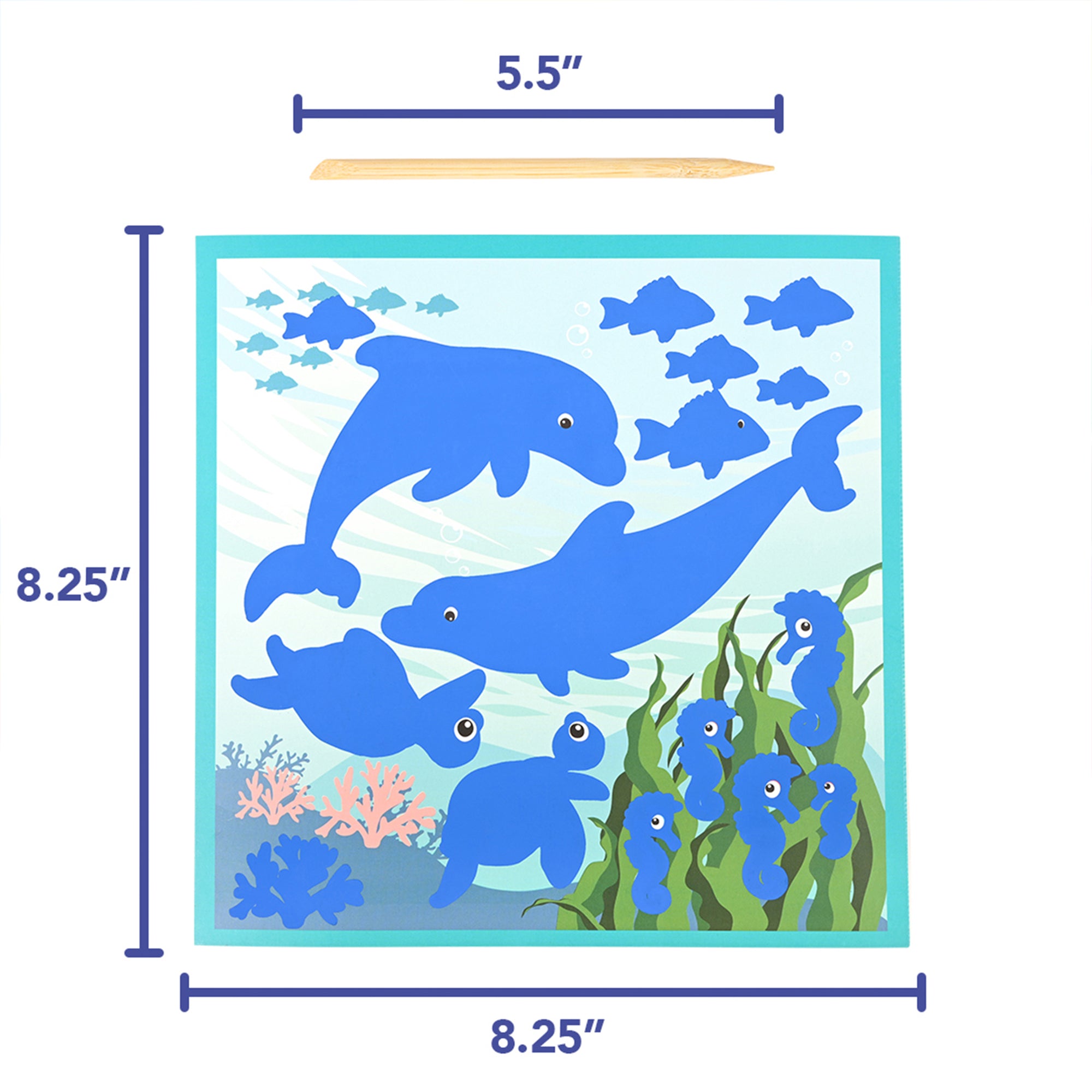 Magic Scratch Paper, Sea-Life, 10 Per Pack, 2 Packs