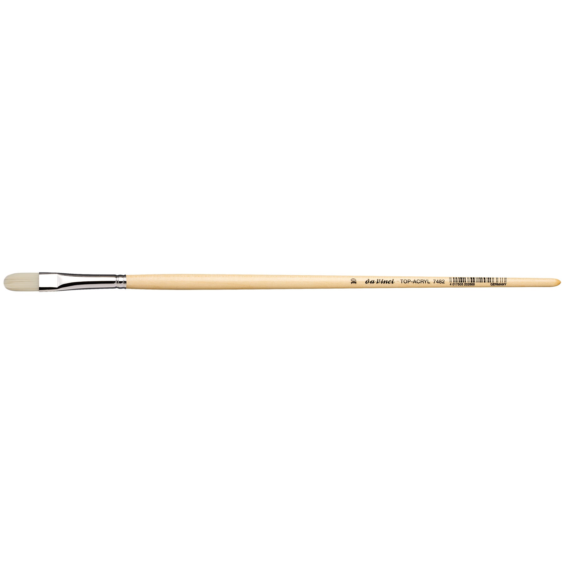 TOP-ACRYL White Brush, Synthetic, Acrylic & Oil, Filbert, Series 7482, Size 10