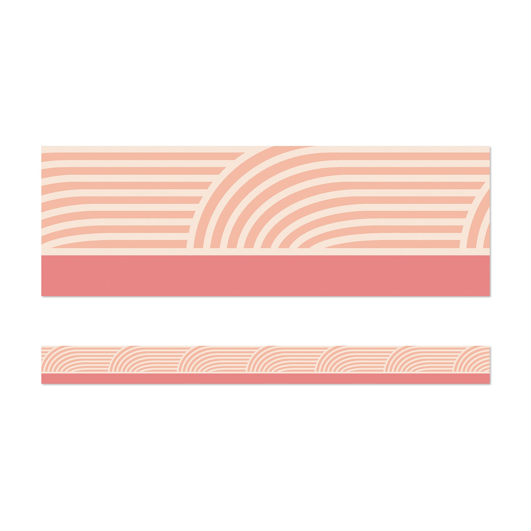 True to You Coral Wave Straight Bulletin Board Borders, 36 Feet