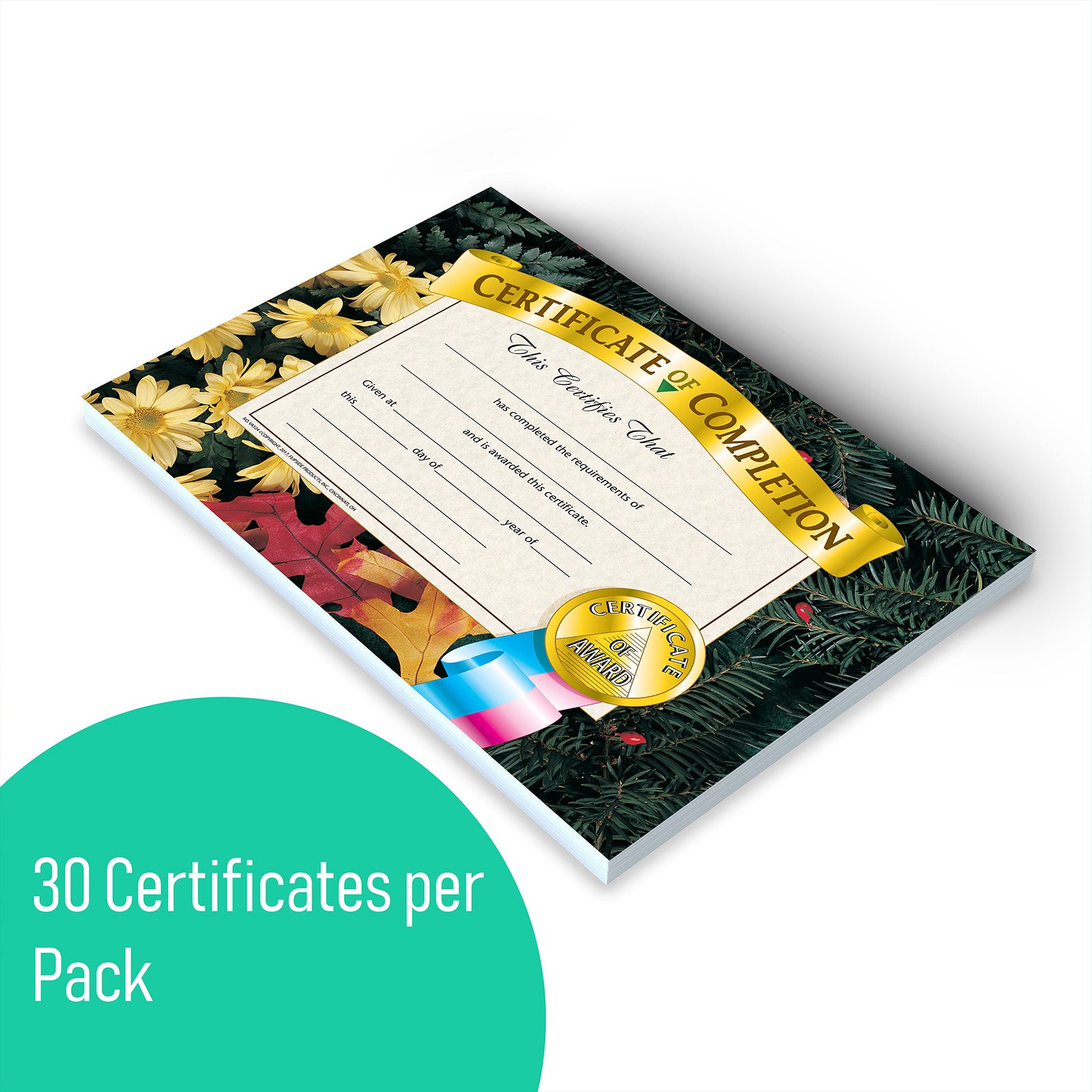 Certificate of Completion, 8.5" x 11", Pack of 30