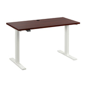 Bush Business Furniture Move 60 Series 48W x 24D Electric Height Adjustable Standing Desk in Hansen Cherry with White Base - 47.6" Width x 23.62" Depth x 27.44" Height