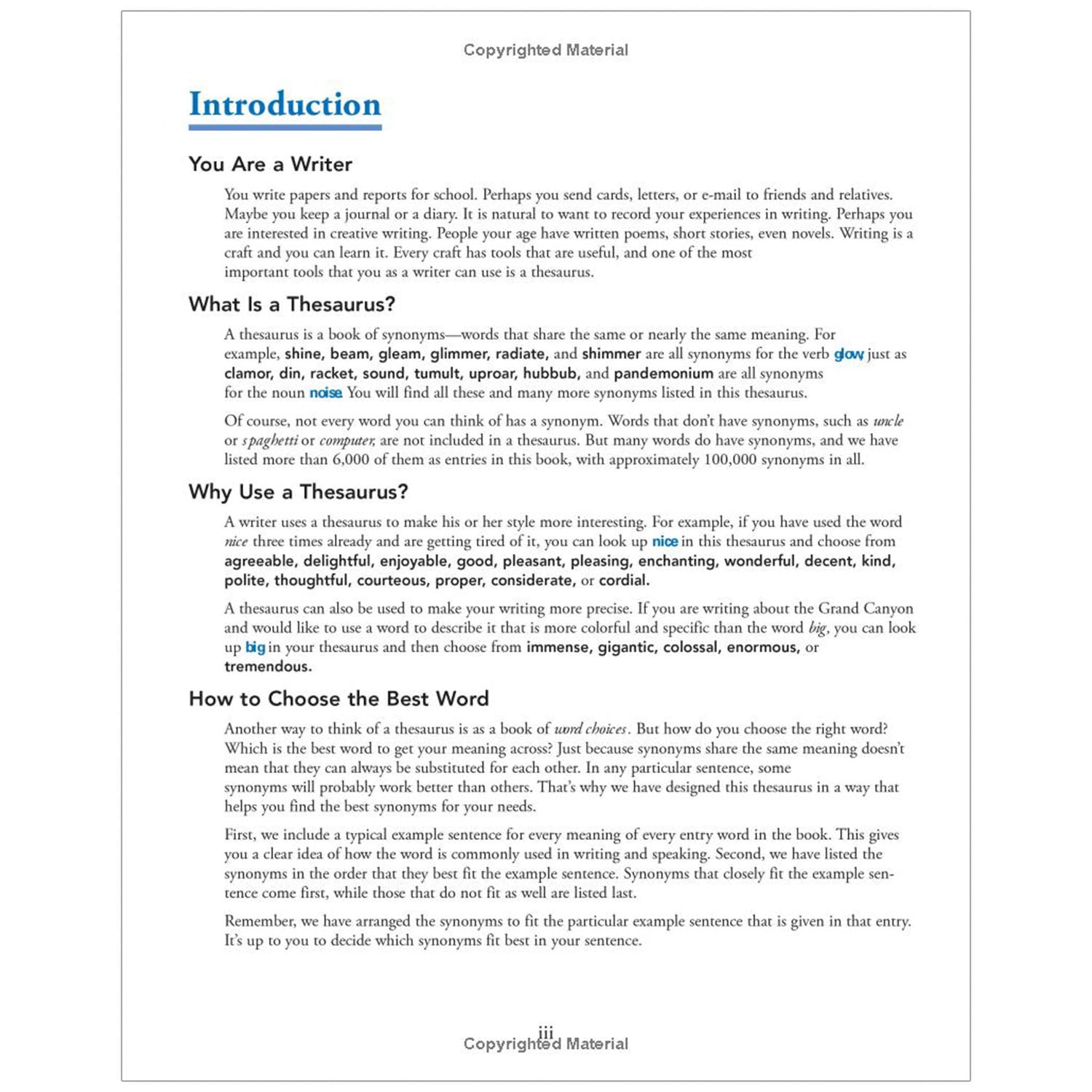 Student Thesaurus