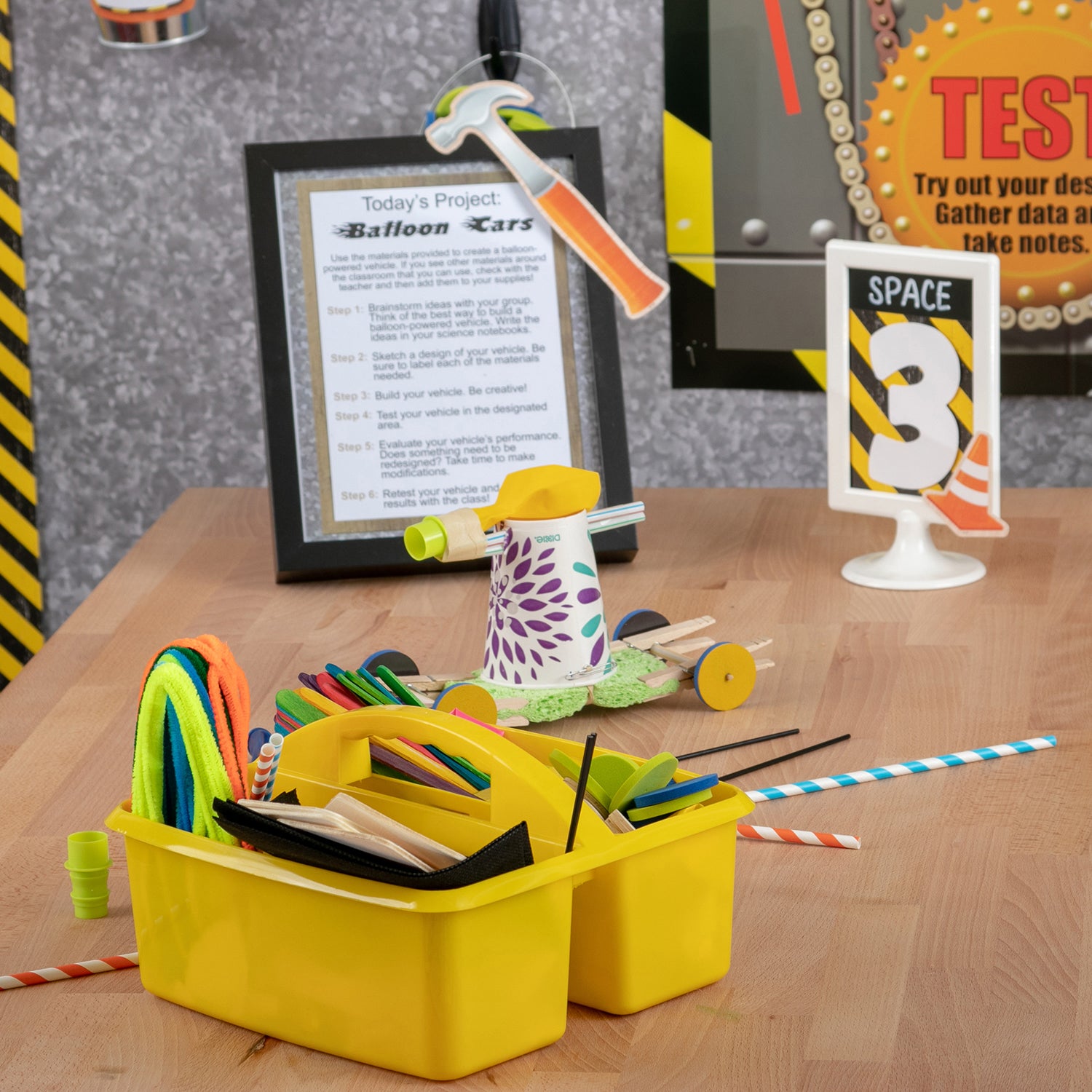Yellow Plastic Storage Caddy