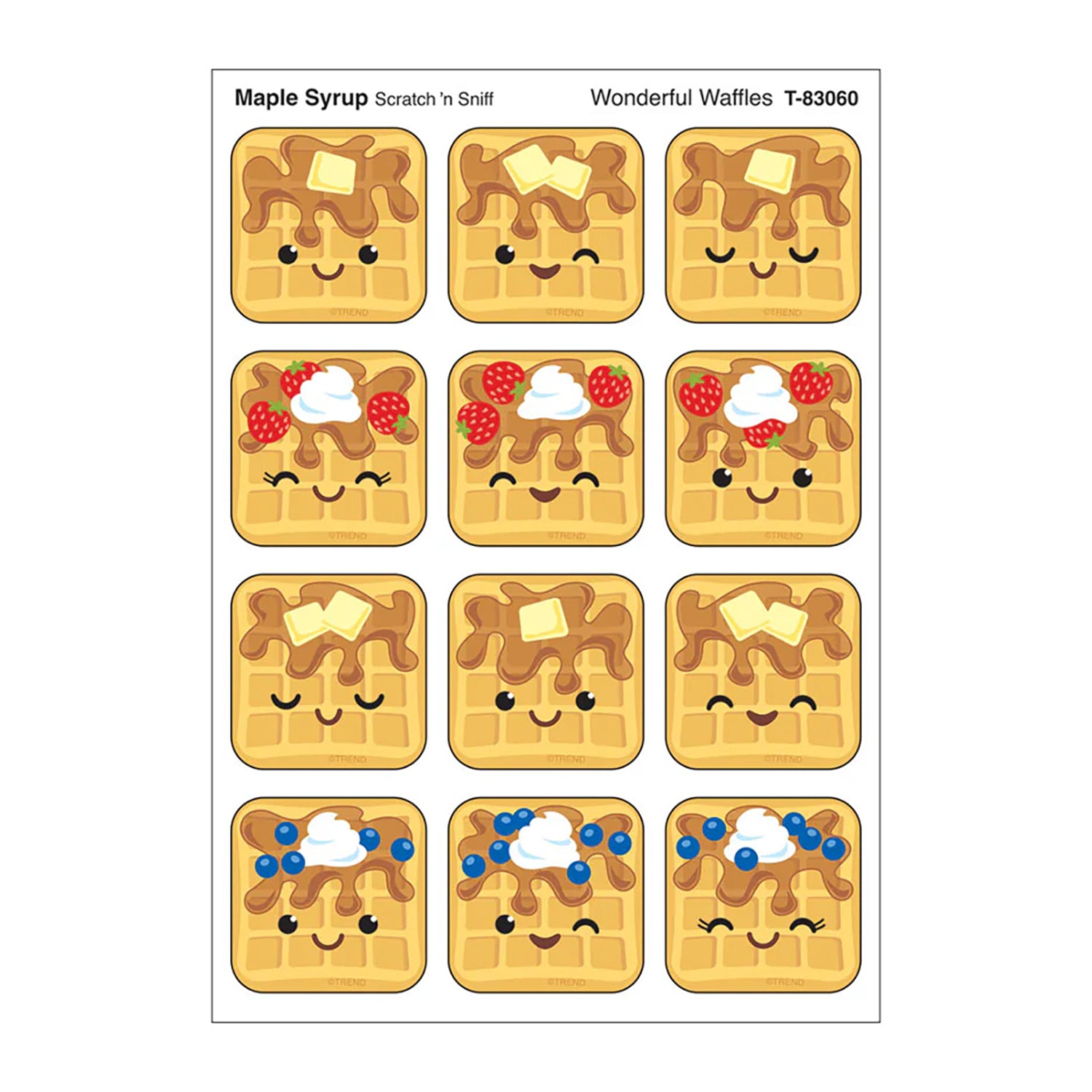 Wonderful Waffles, Maple Syrup Scent Scratch 'n Sniff Stinky Stickers®, Pack of 48
