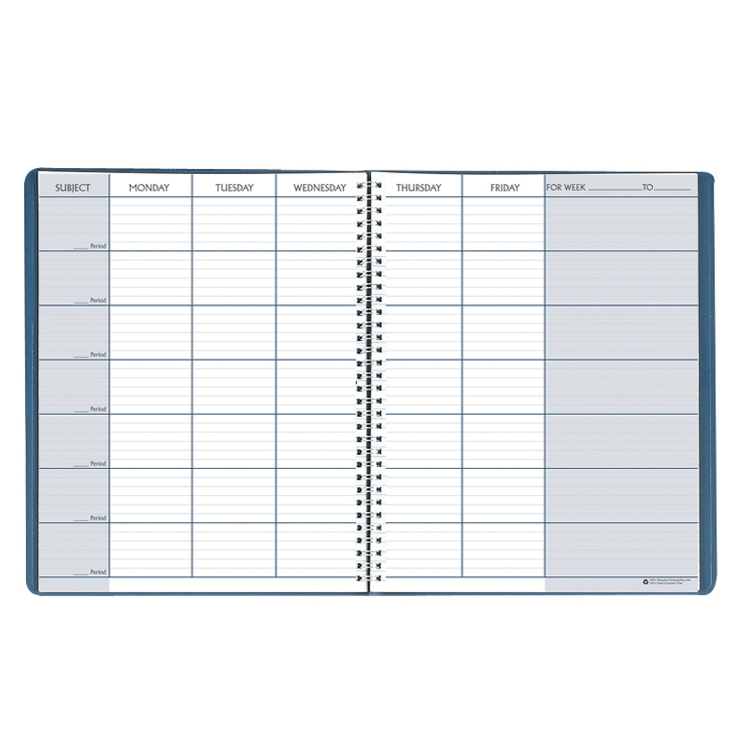 Teacher's Planner, 45 Weeks, Blue, 8-1/2" x 11"