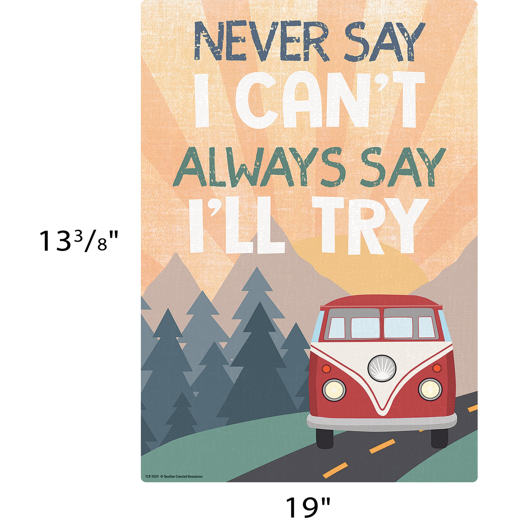 Moving Mountains Road Trip Positive Sayings Small Poster Pack, 11" x 15-3/4", Pack of 12