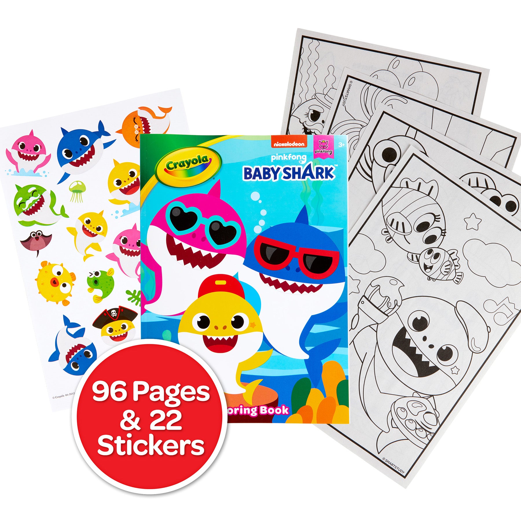 Coloring Book, Baby Shark, 96 Pages