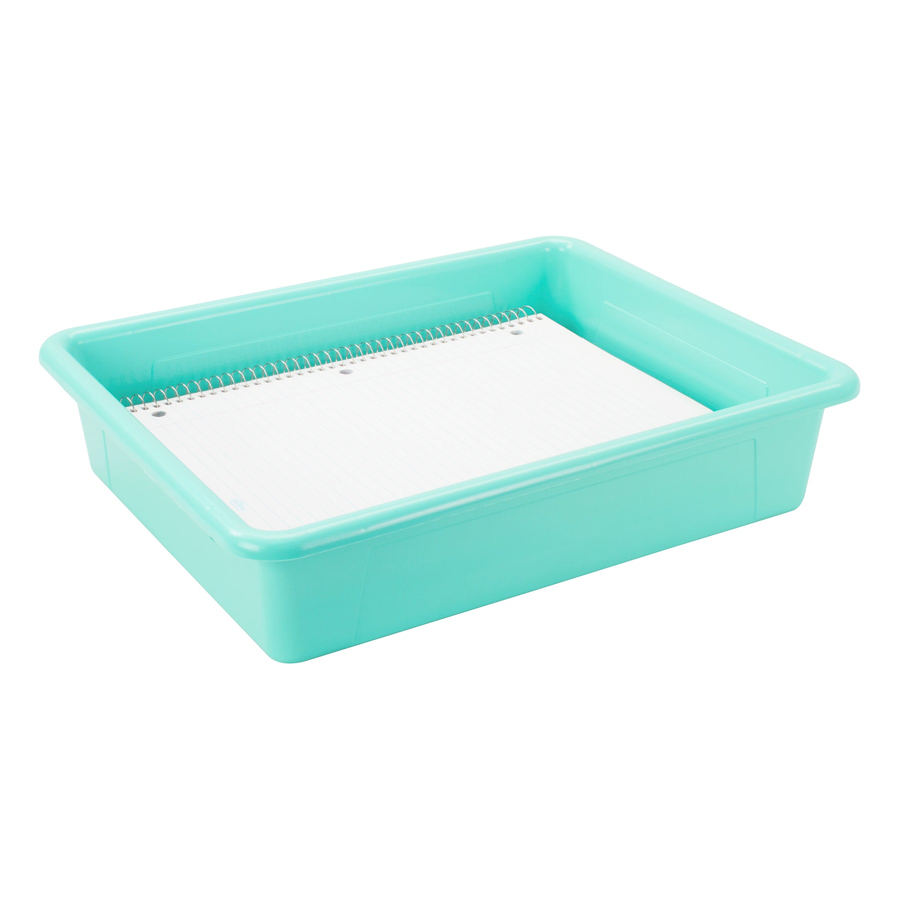 Flat Storage Tray, Teal, Pack of 5
