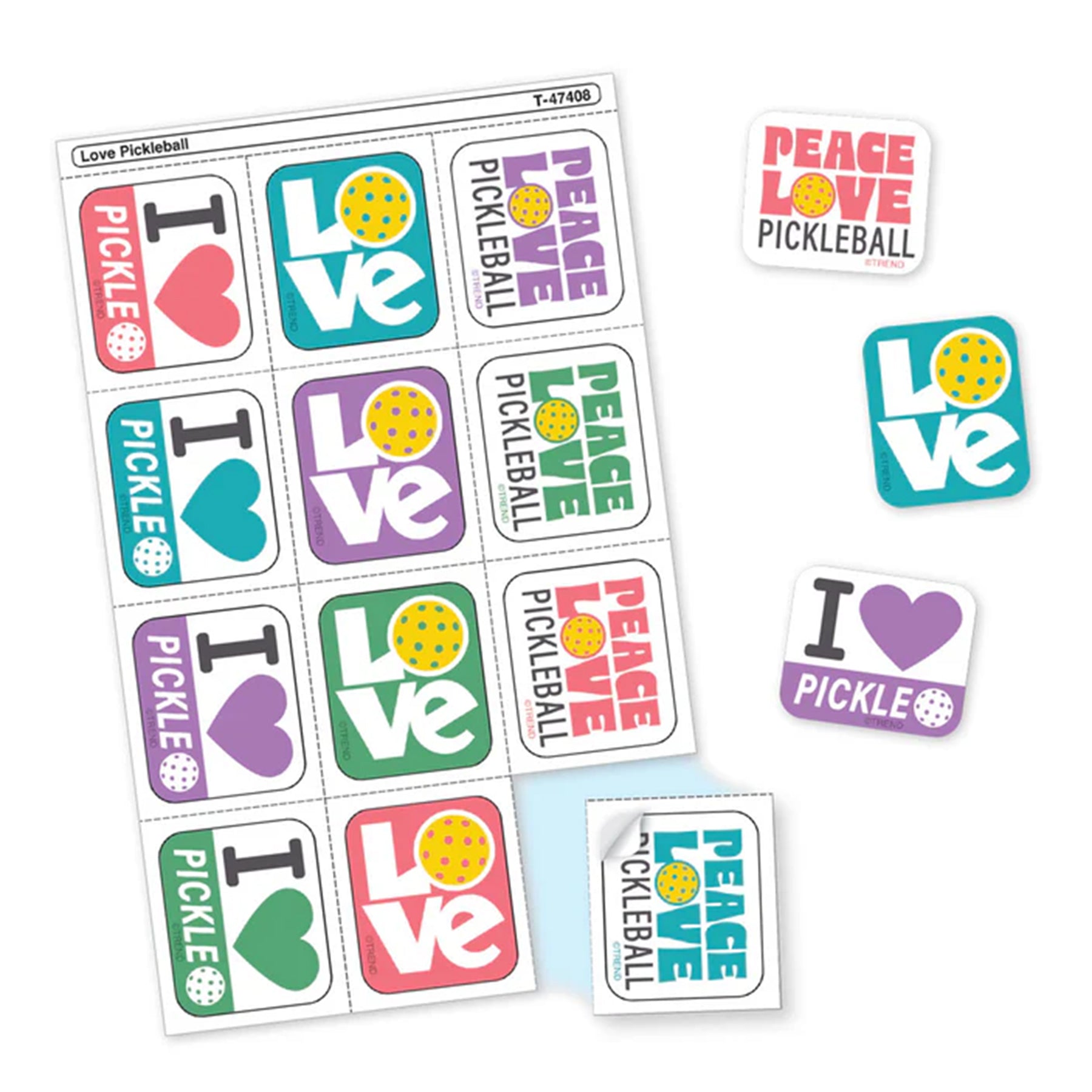 Love Pickleball Tear & Share Stickers™, Pack of 60