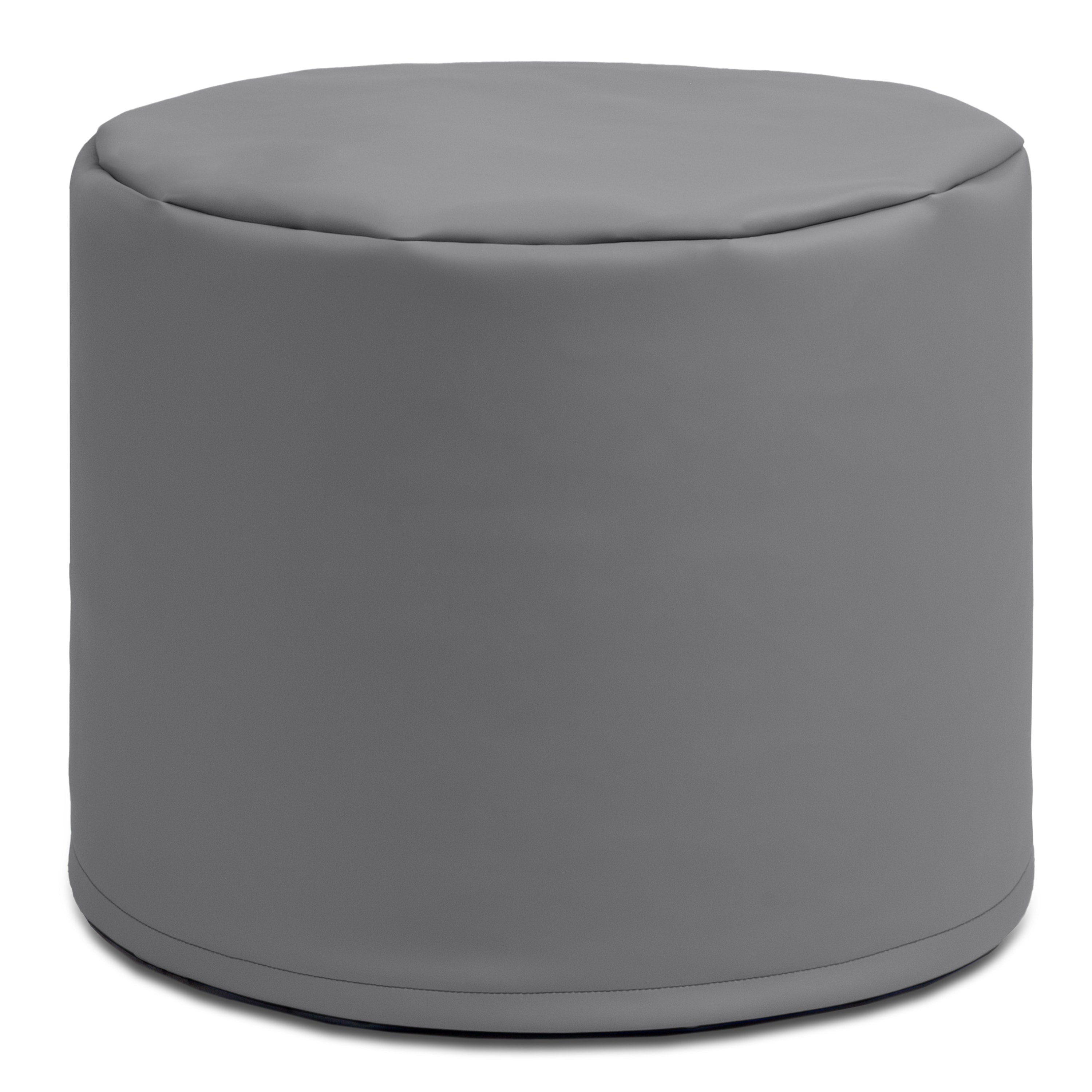 Jaxx Mallo Modular Pouf Classroom Bean Bag Seat, Premium Vinyl - Charcoal