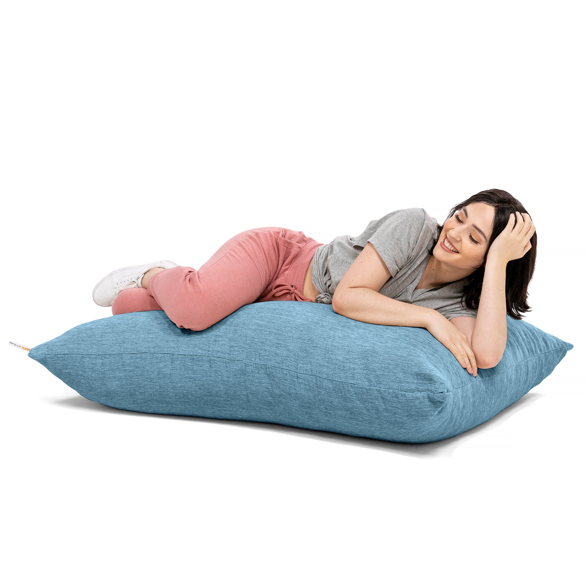 Jaxx Pillow Saxx 3.5 Foot Giant Décor Floor Pillow, Premium Chenille Cover, Turquoise