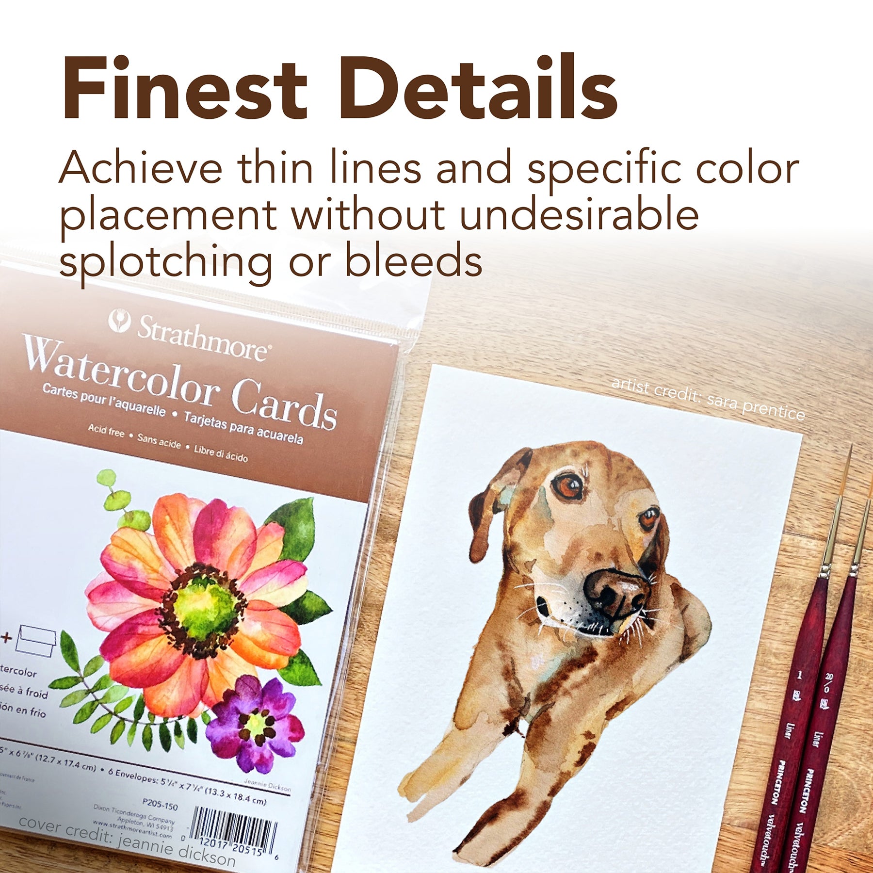400 Series Watercolor Paper Cards & Envelopes, Full Size, 5x6.875 inch, Pack of 50