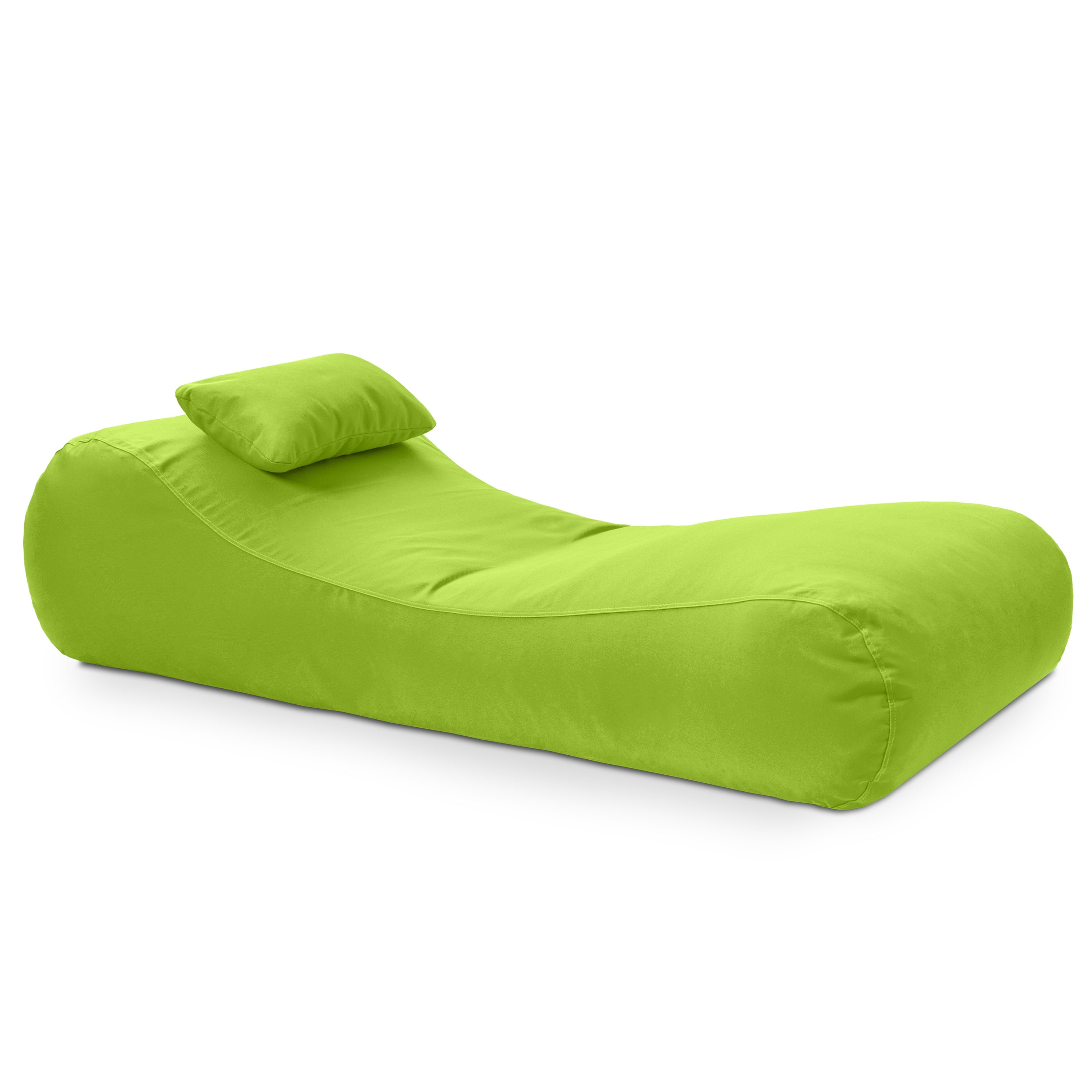 Arlo Outdoor Bean Bag Sun Lounger - Pool and Patio Chaise Recliner, Lime Green