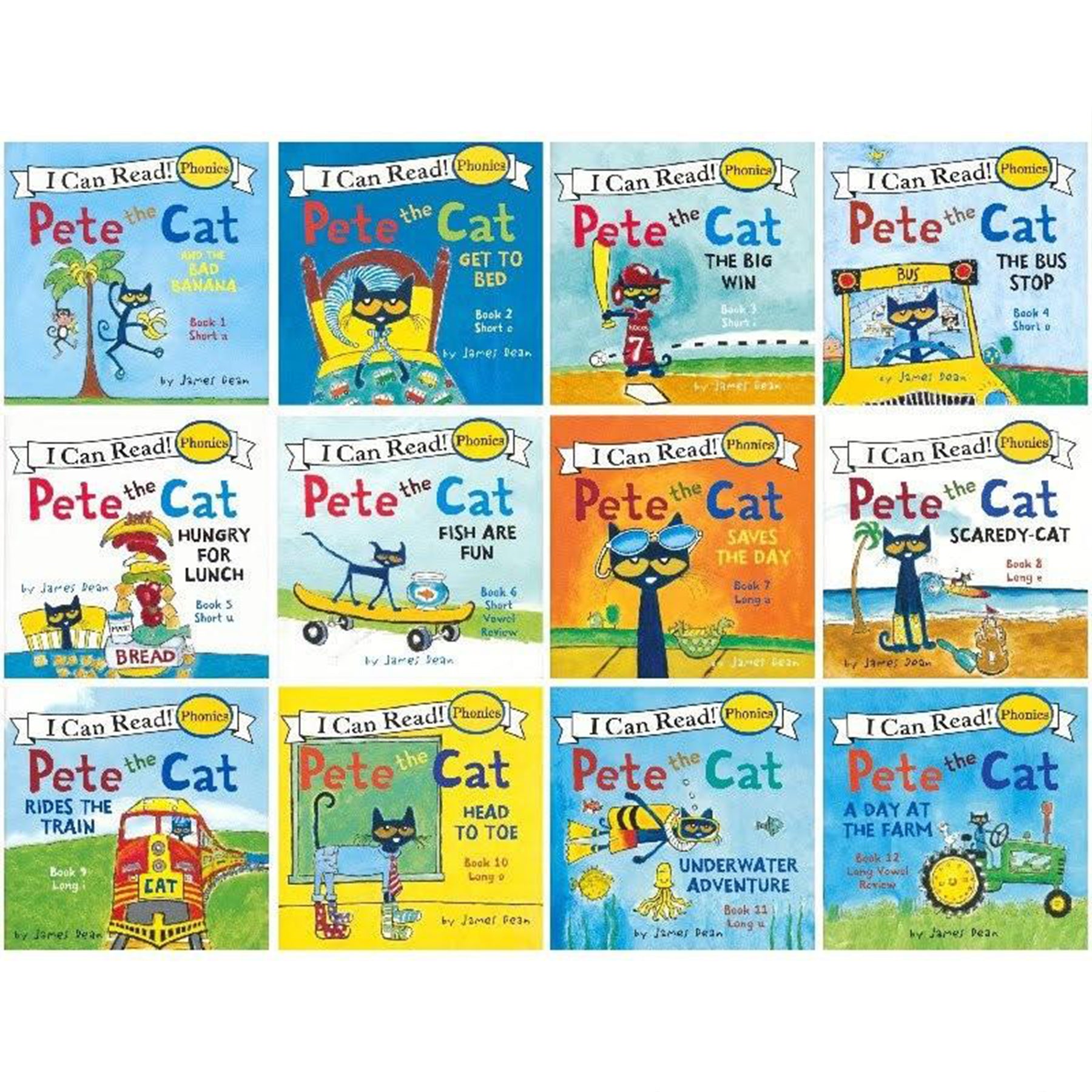 I Can Read!™ Pete the Cat Phonics Box, Set of 12 Books