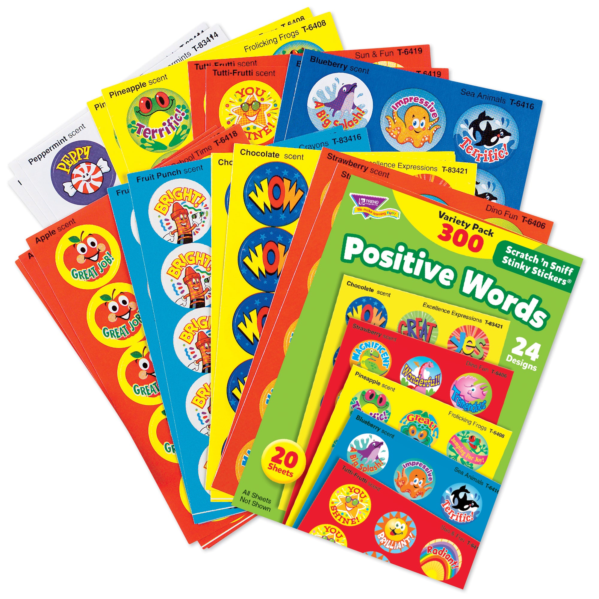 Positive Words Stinky Stickers® Variety Pack, 300 ct