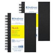 (2 EA) SKETCHBK 5.5X8.5 BLK WR BND