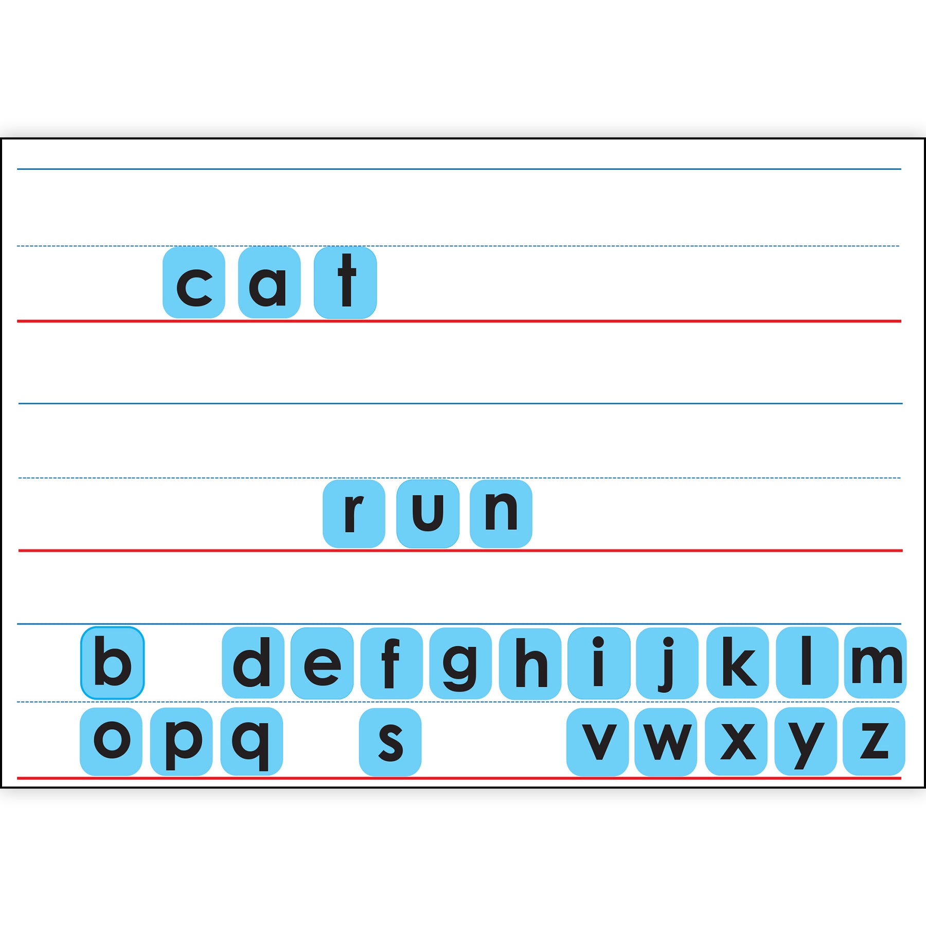 Touch-Stik™ Phonics Tiles & Mat, Fun with Letters Set, 104 Tiles