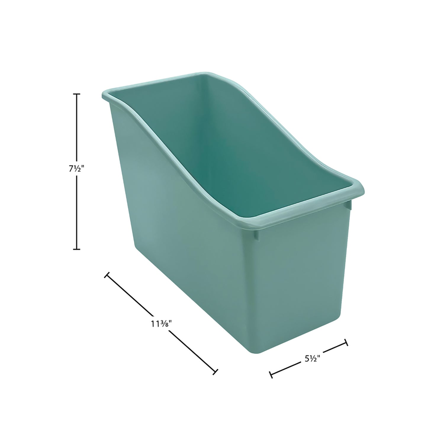 Plastic Book Bin, Calming Blue