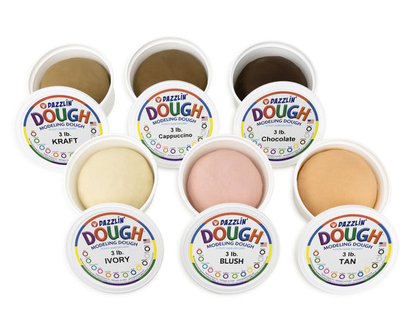Multicultural Dazzlin' Dough - 3 lb each of 6 colors