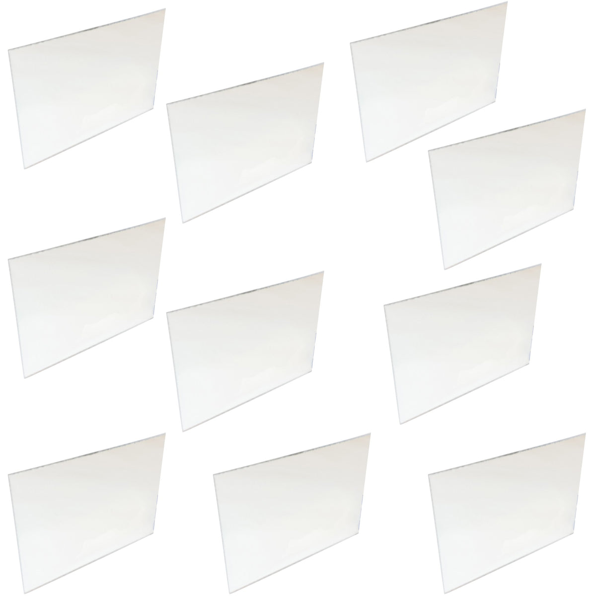 Mirror, Flat Glass, Silver Back, Square, 4" x 4", Pack of 10