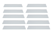 Mirror, Flat Glass, Silver Back, Rectangular, 2" x 6", Pack of 10