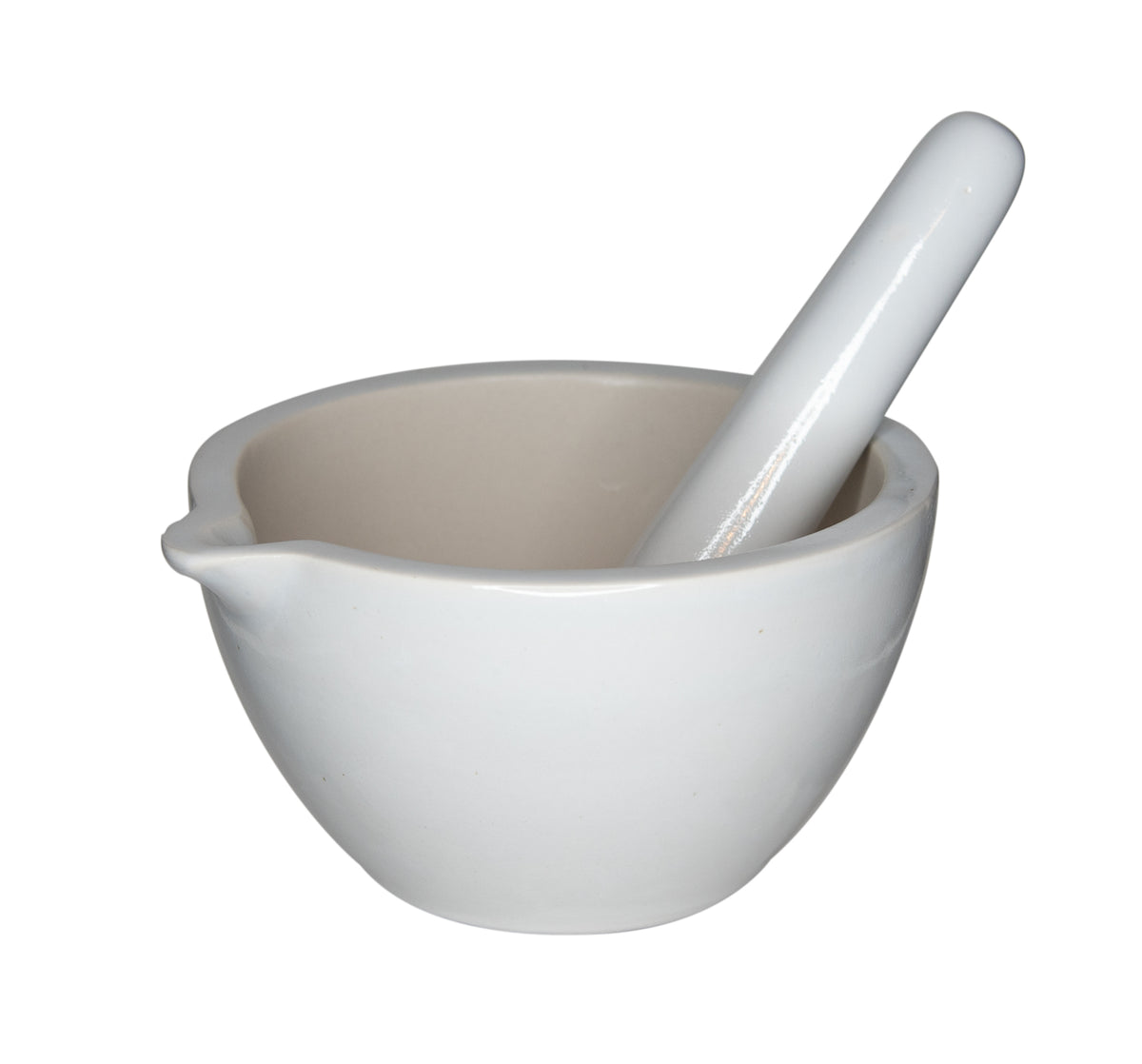 Mortar and Pestle, Porcelain, Size 160mm Opening and 500ml Capacity