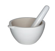 Mortar and Pestle, Porcelain, Size 160mm Opening and 500ml Capacity