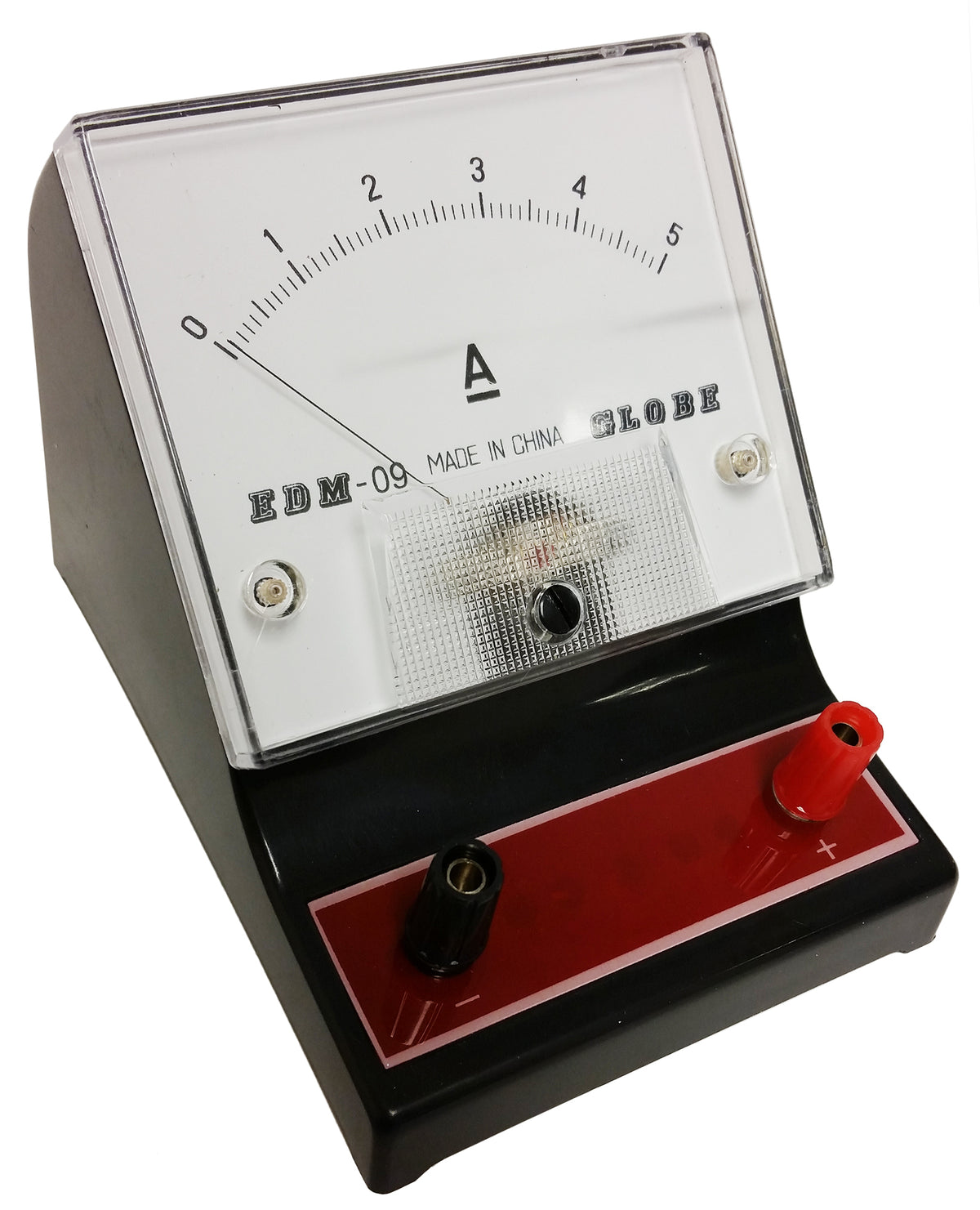 Ammeter, Analog, Red, 0A to 5A, DC, Case of 40