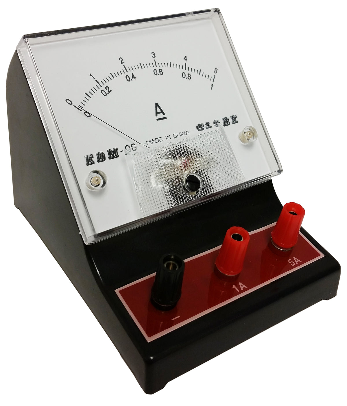 Ammeter, Analog, Red, 0A to 1A, 0A to 5A, DC, Case of 40