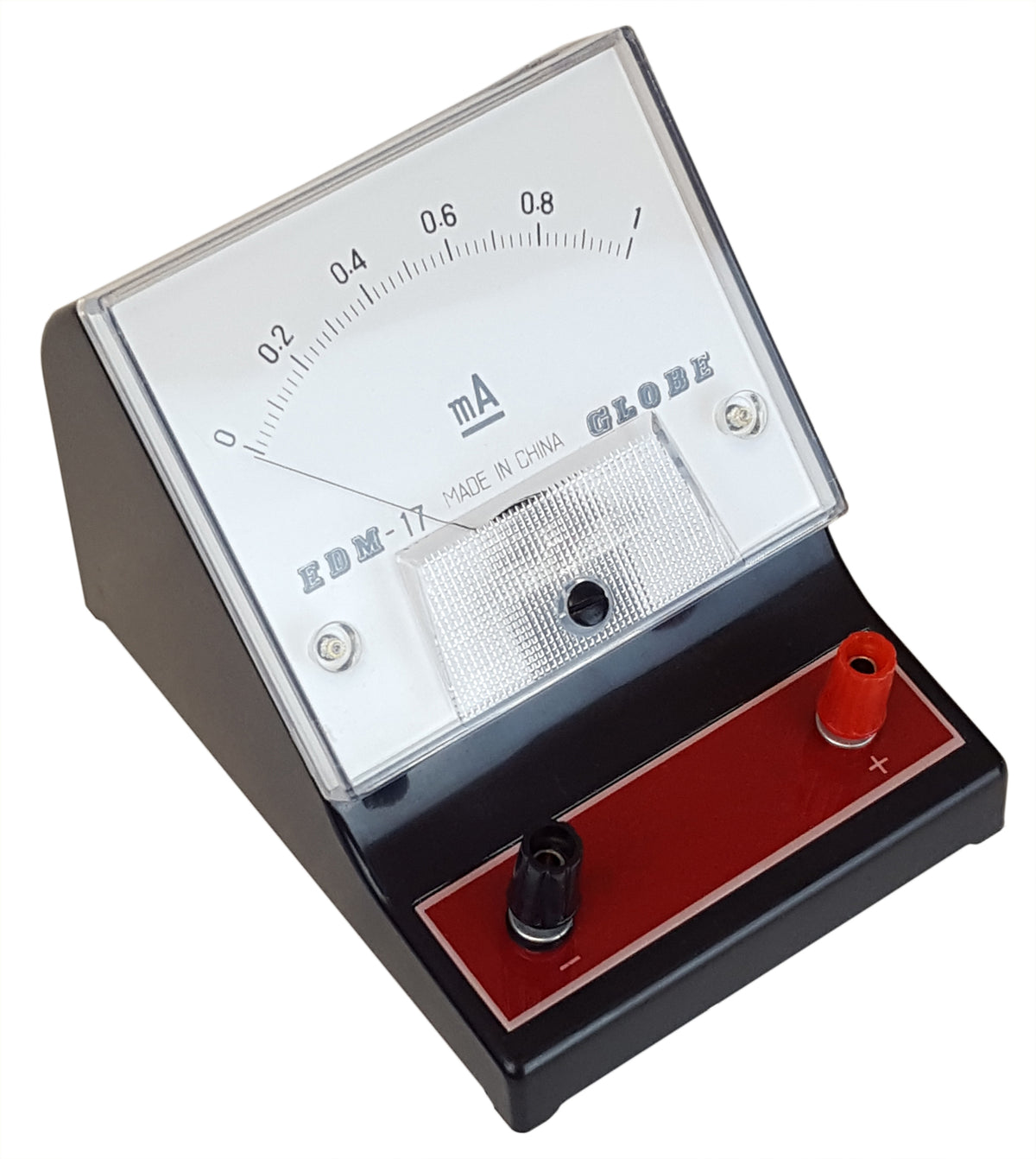 Ammeter, Analog, Red, 0mA to 1mA, DC, Case of 40